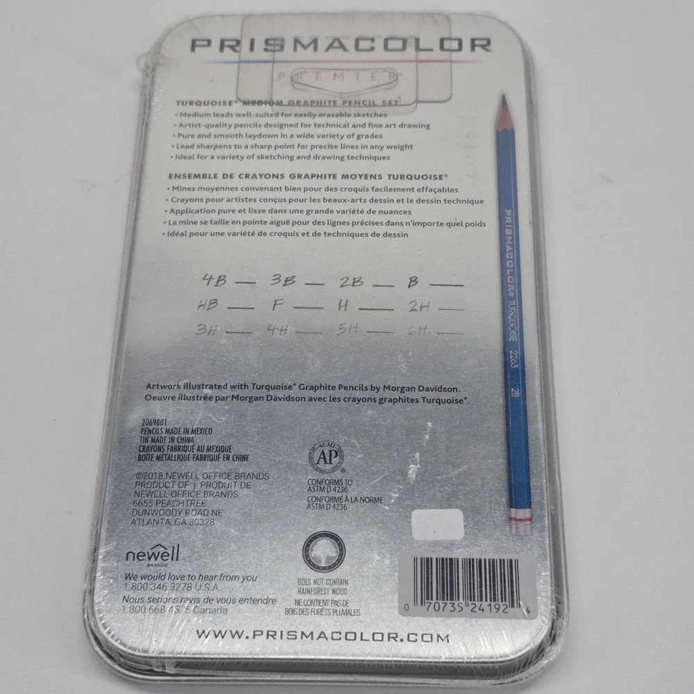 Prismacolor Premier TURQUOISE MEDIUM GRAPHITE PENCIL Set of 12